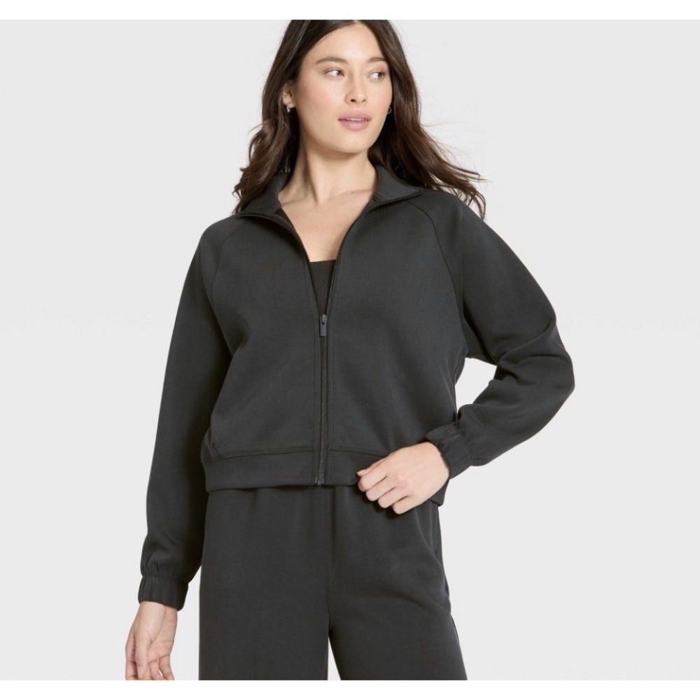 All In Motion Women's Size Size Airy Full Zip Jacket Long Sleeve Side Pockets